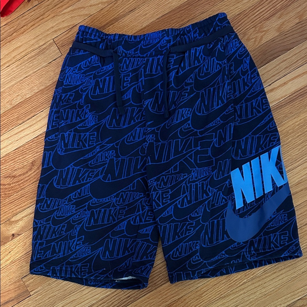 Nike Big kid Navy and Blue Logo Shorts